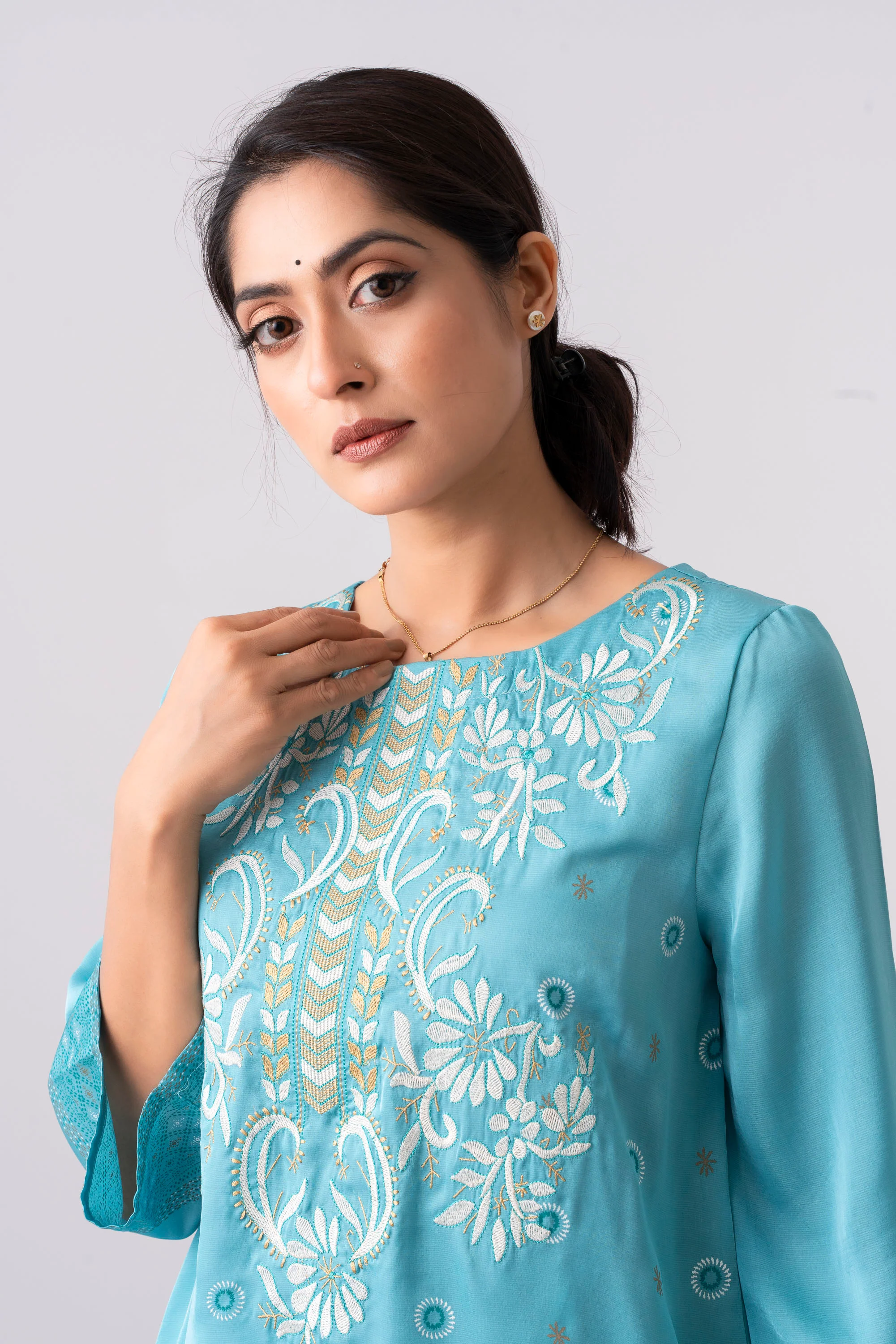 Smart Fit Embroidered Ethnic Kurti - Image 11