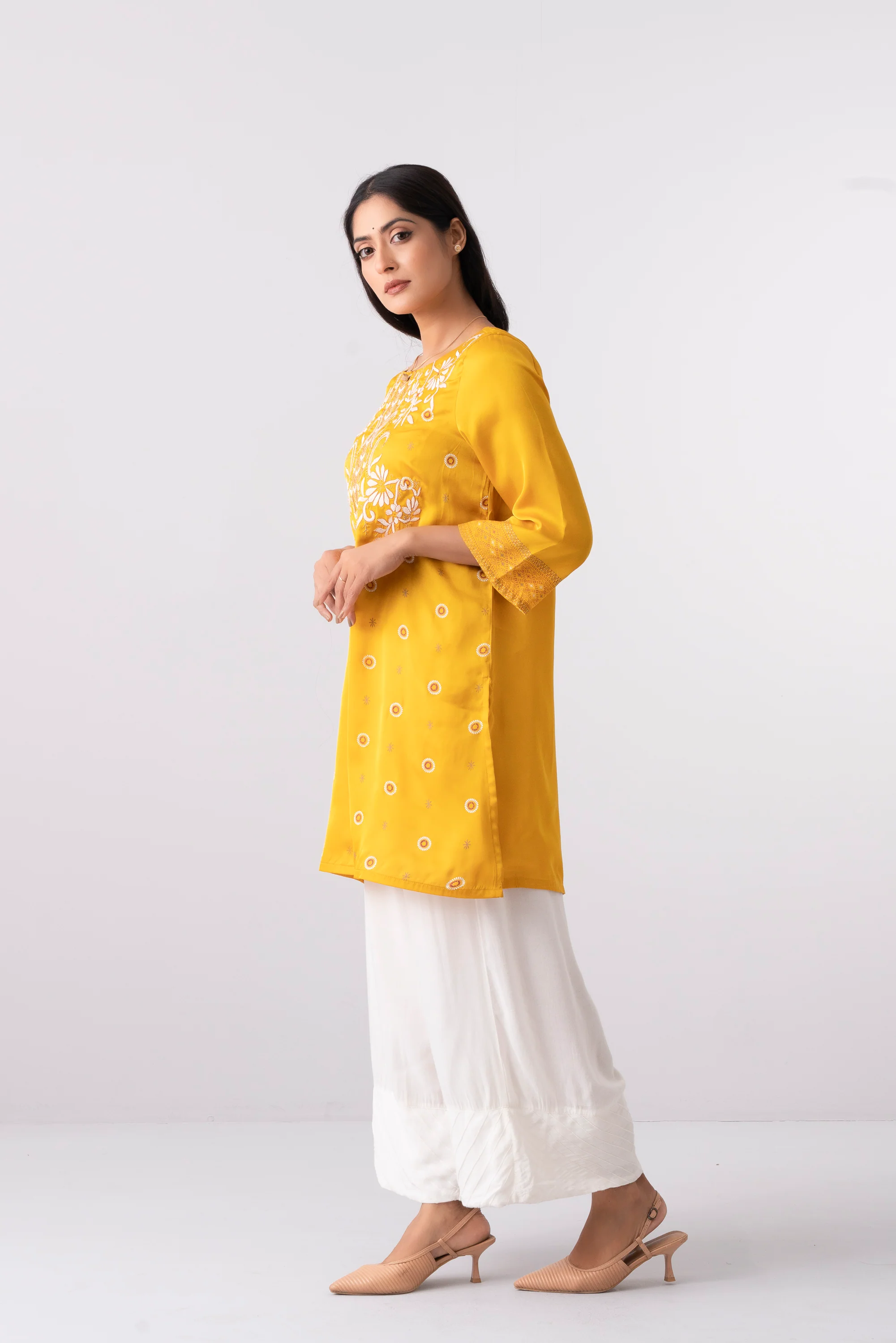Smart Fit Embroidered Ethnic Kurti - Image 3