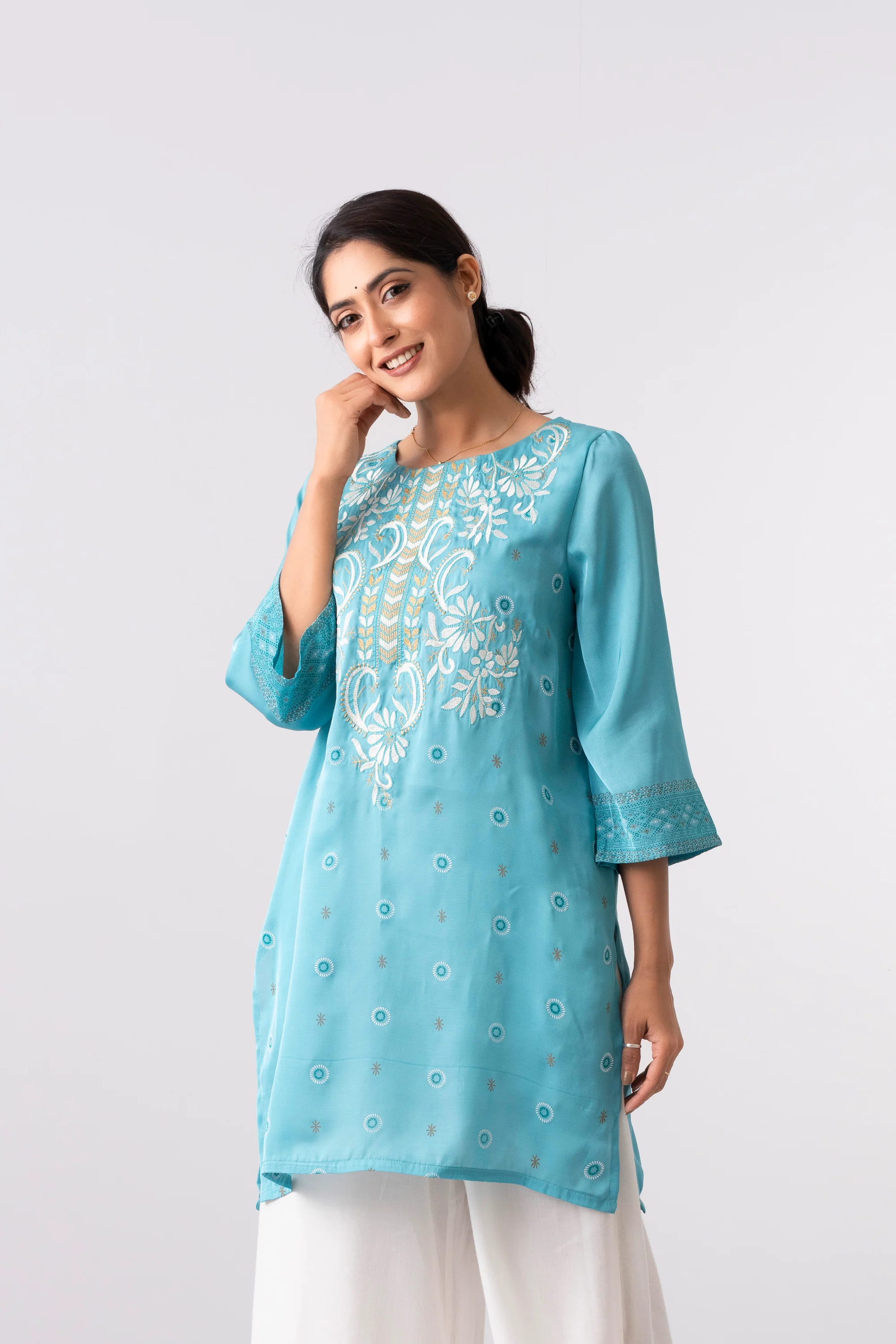 Smart Fit Embroidered Ethnic Kurti - Image 8