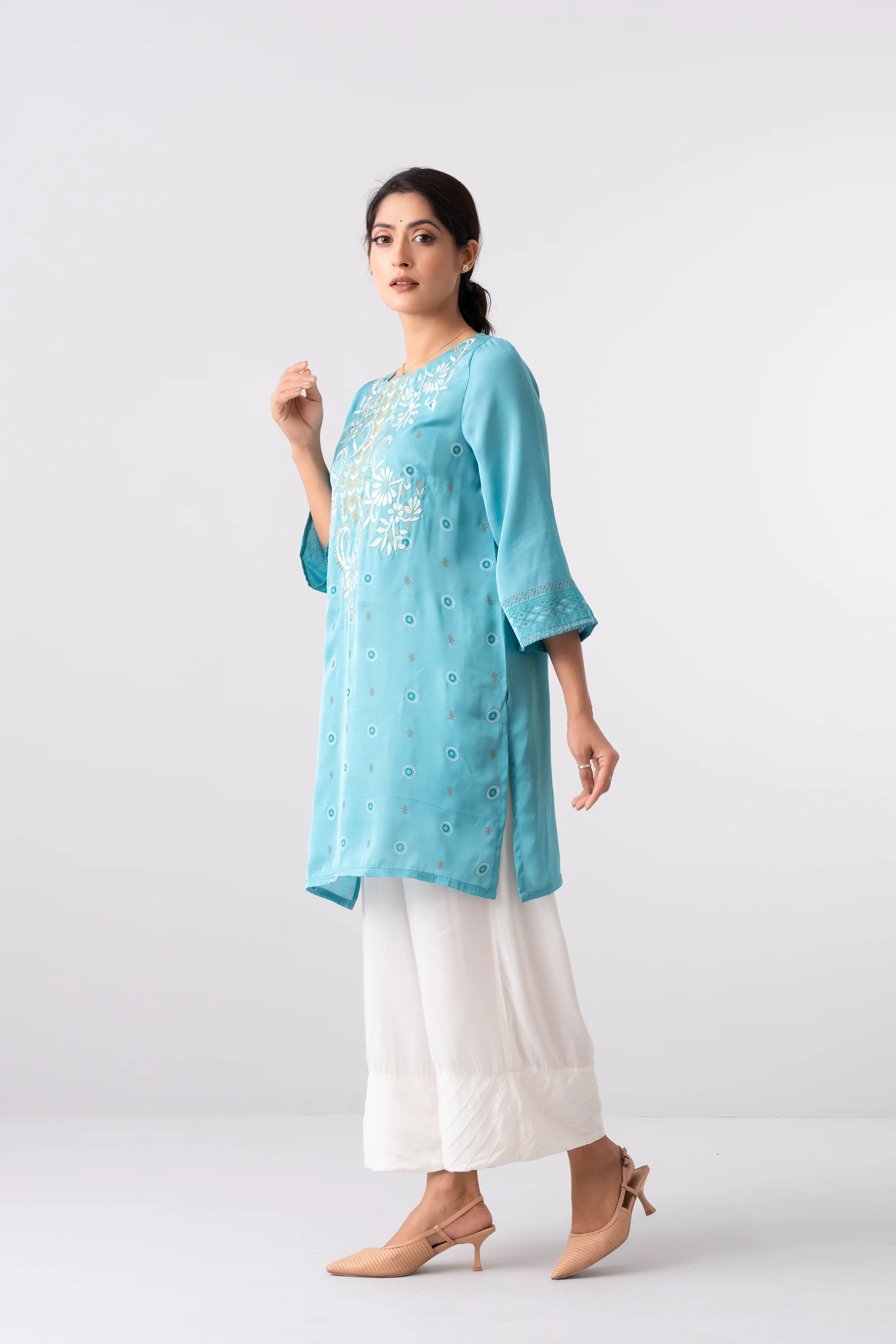 Smart Fit Embroidered Ethnic Kurti - Image 9