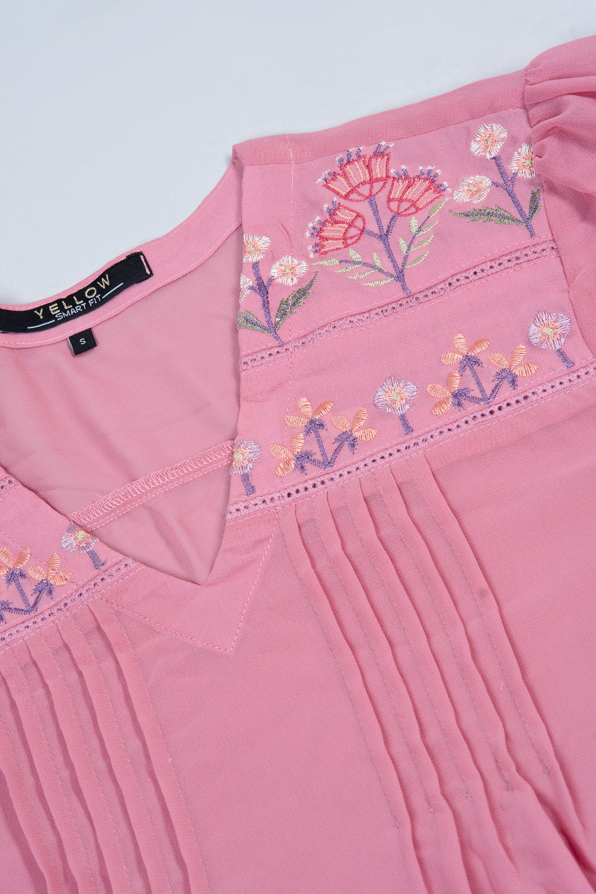 Regular Fit Georgette V-Neck Fashion Top - Image 6