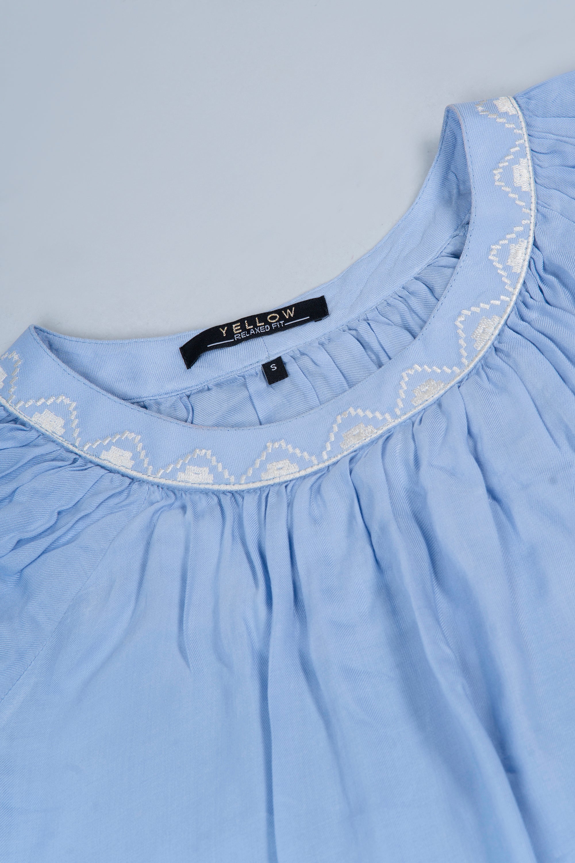Relaxed Fit Embroidered Viscose Fashion Top - Image 6