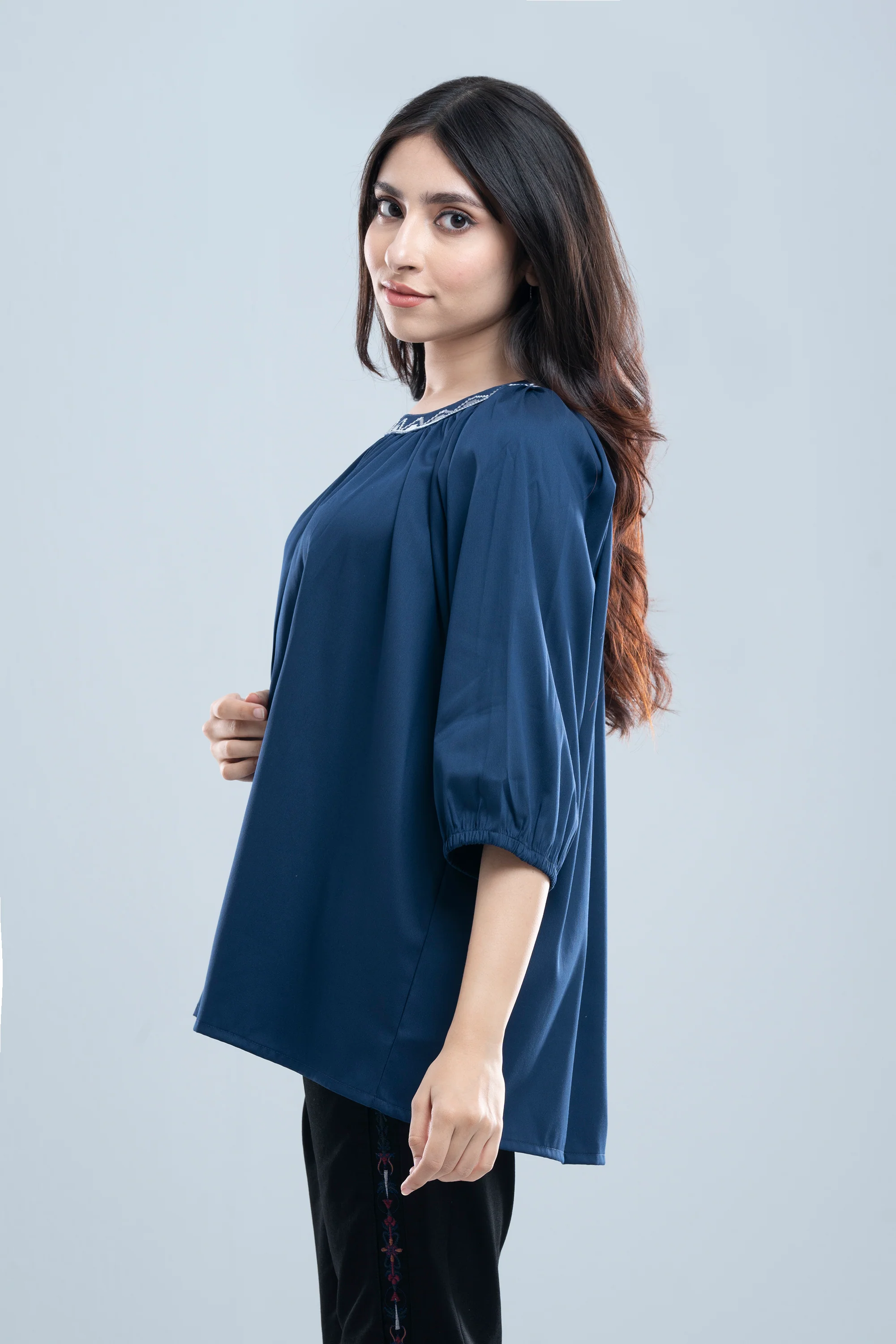 Relaxed Fit Embroidered Fashion Top - Image 4