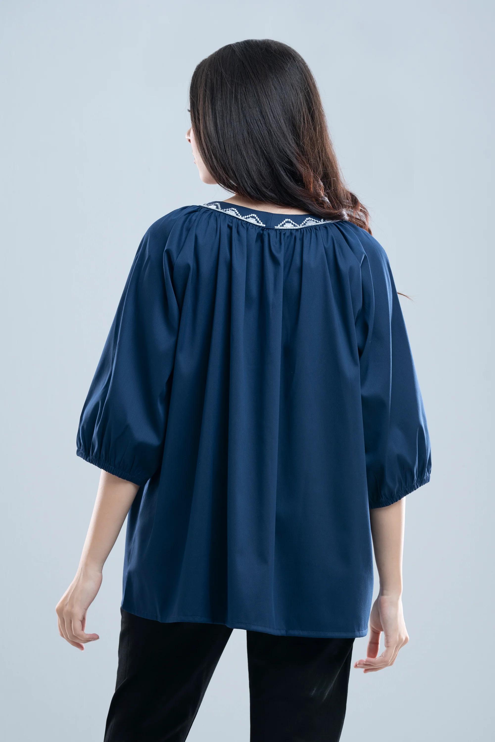 Relaxed Fit Embroidered Fashion Top - Image 5