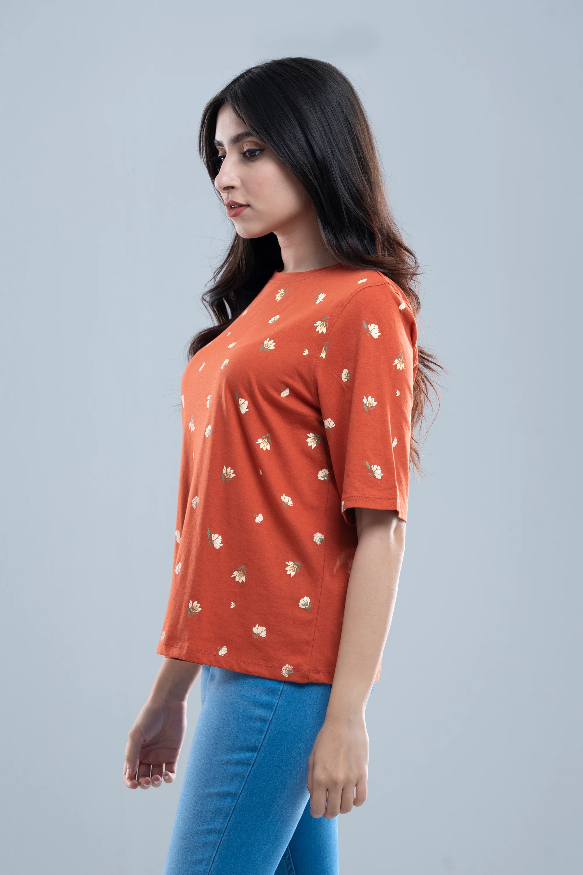Relaxed Fit Floral Printed T-Shirt - Image 10