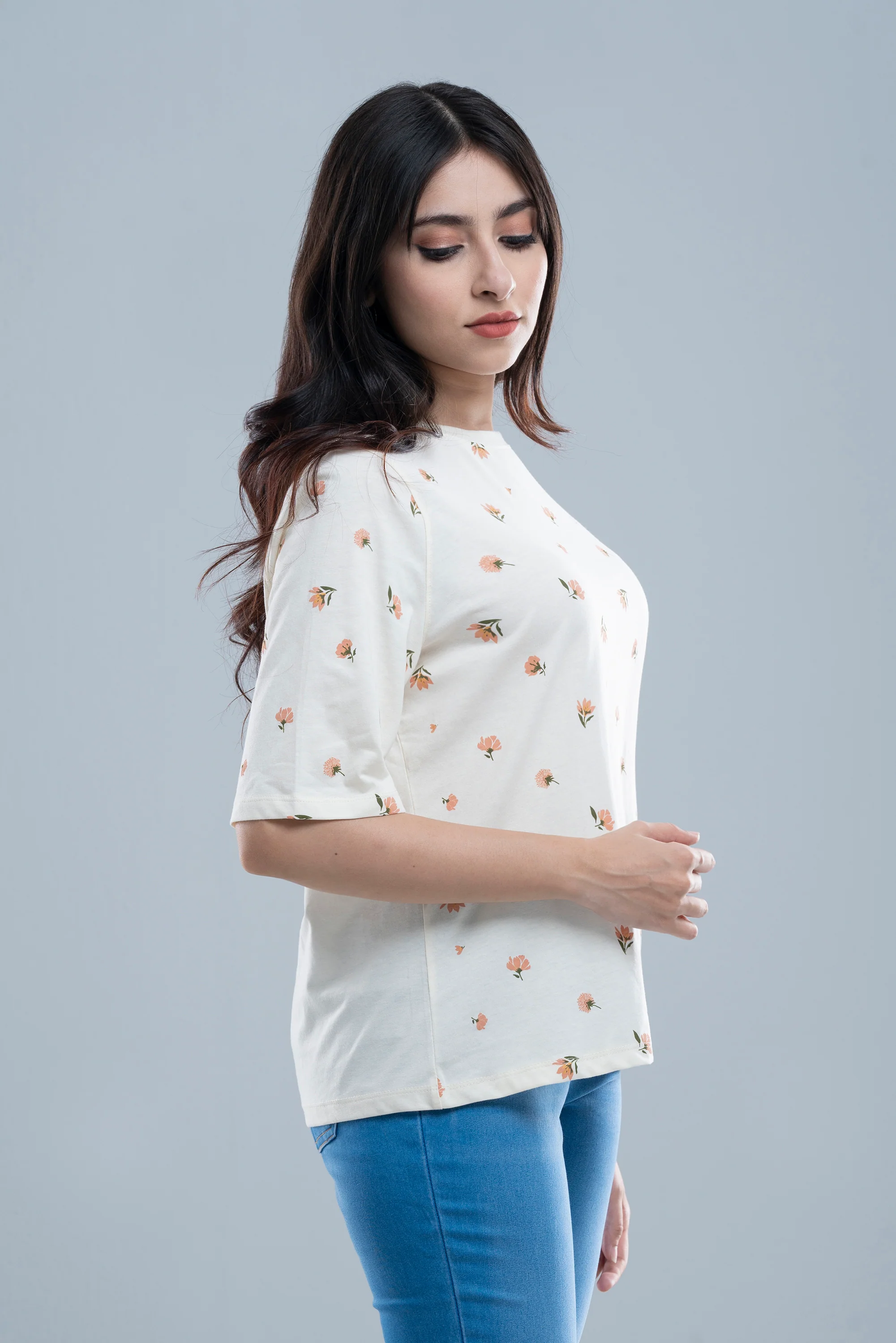 Relaxed Fit Floral Printed T-Shirt - Image 3