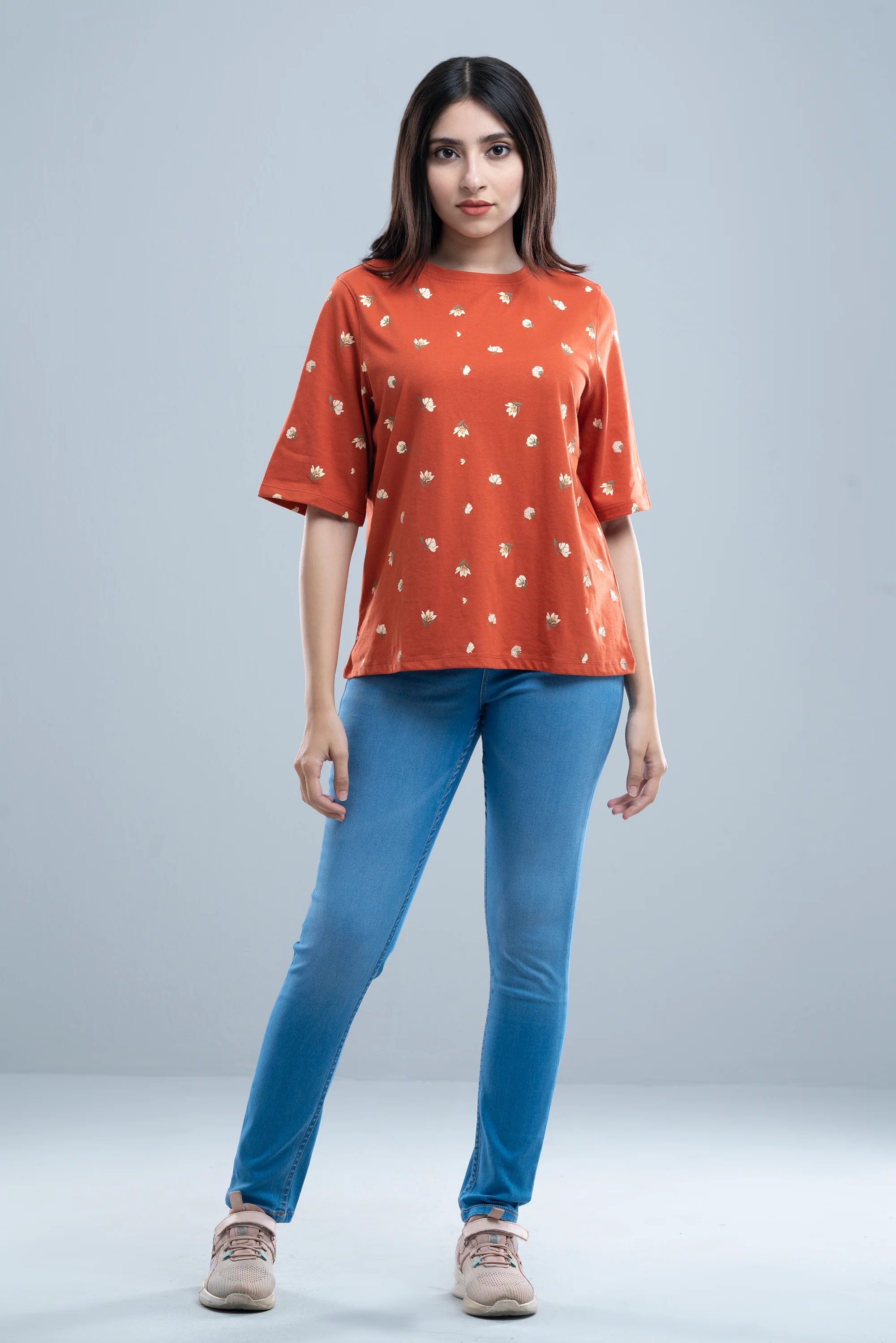 Relaxed Fit Floral Printed T-Shirt - Image 7