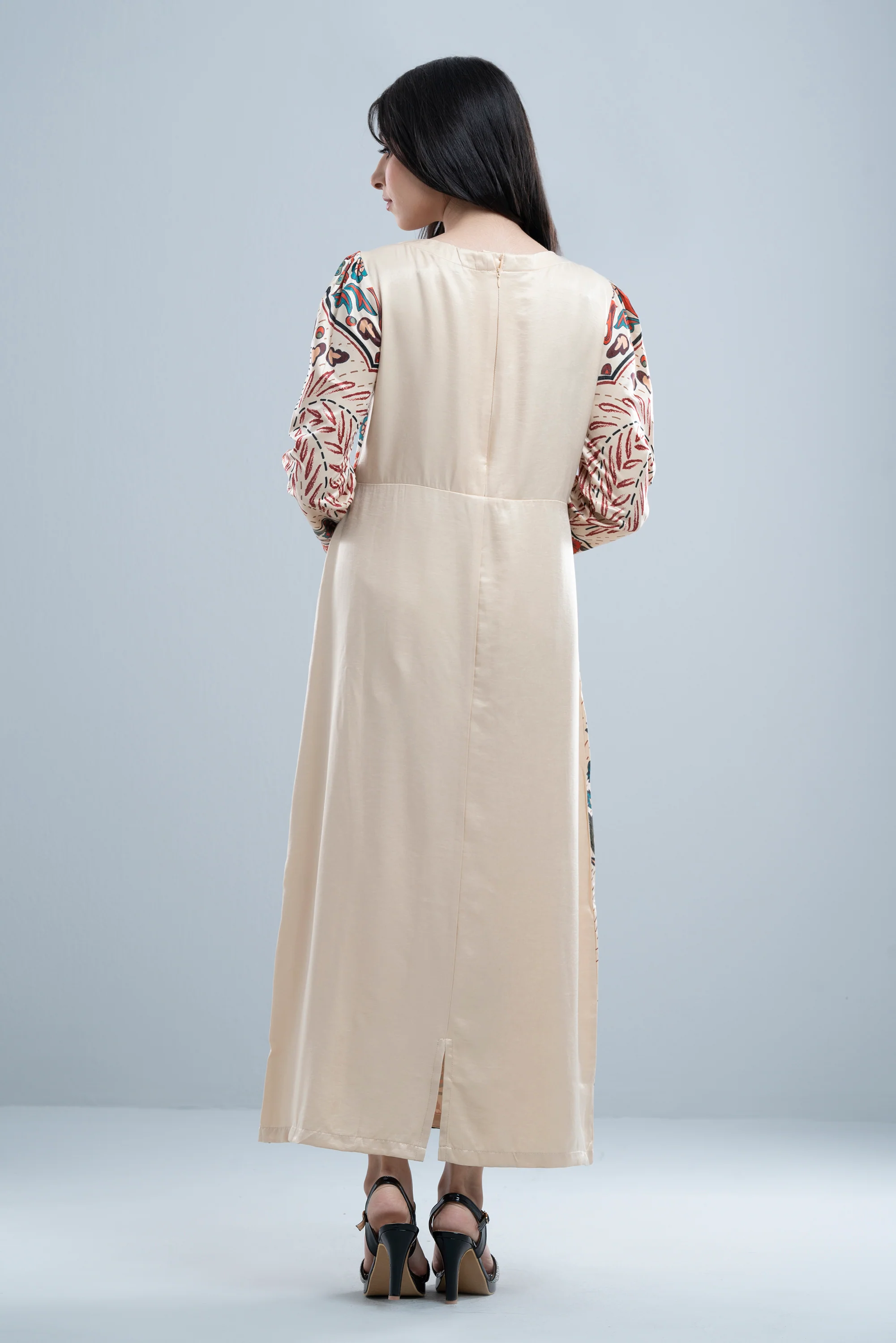 Tropical Printed Long Dress - Image 4